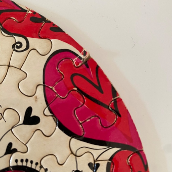 Vintage Springbok Heart Valentine Small Round Puzzle Love Thingies - Picture 7 of 9